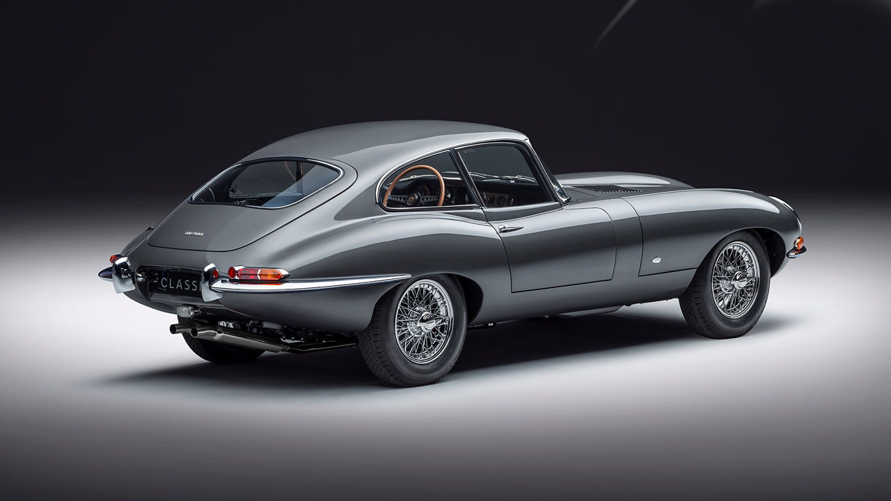 Parked Jaguar E-Type exterior