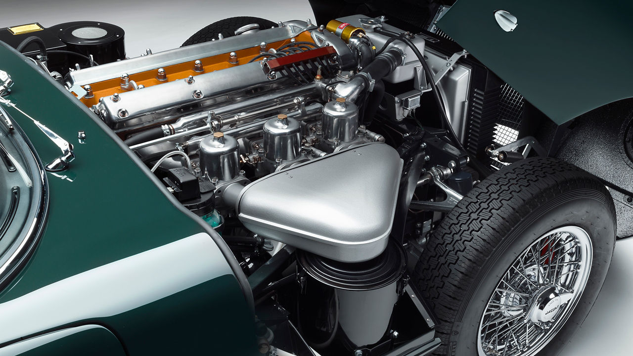 Jaguar E-Type engine view 