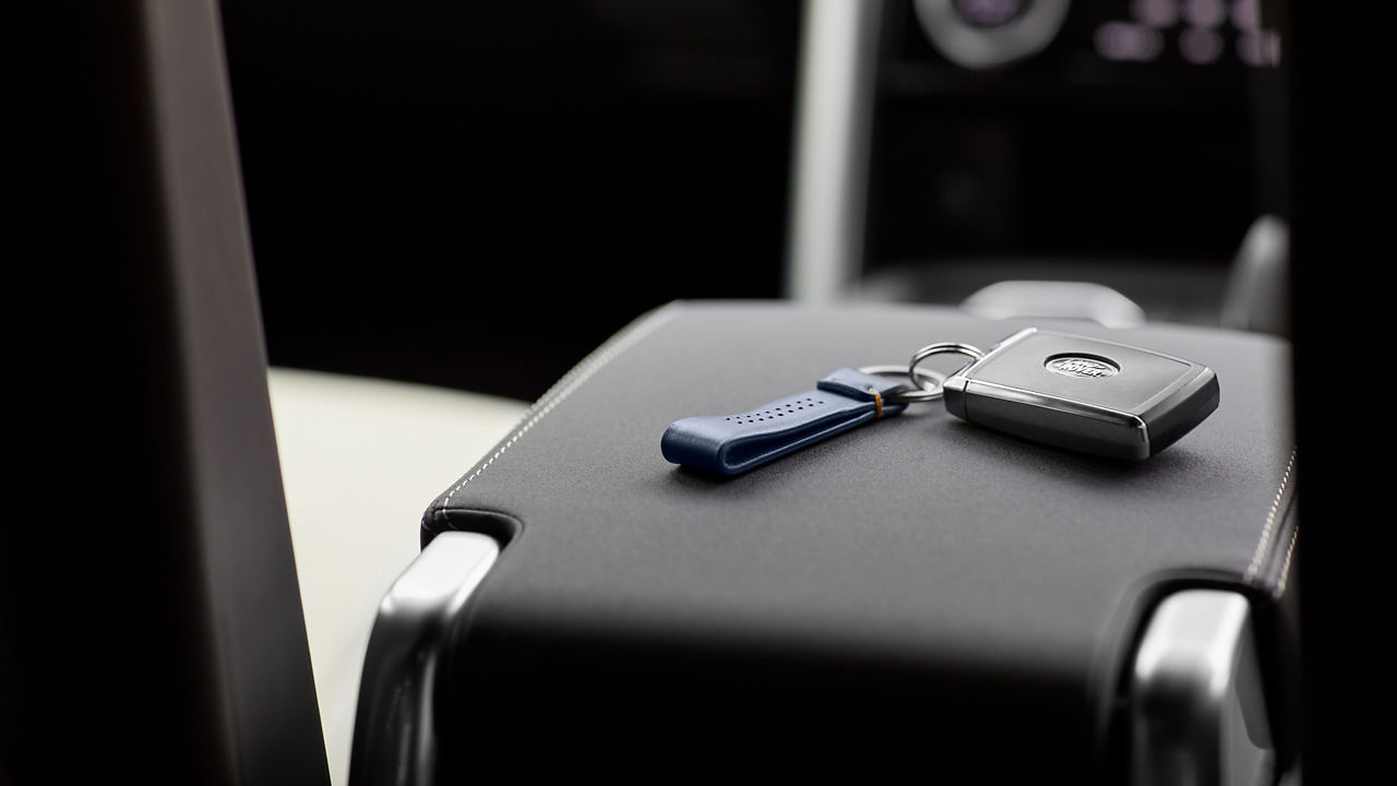 Perforated leather loop keyring