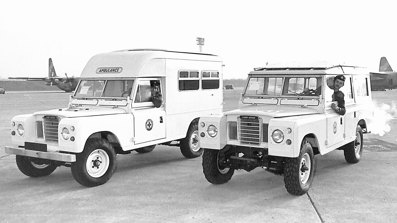 Partnership of Defender vehicles and the British Red Cross