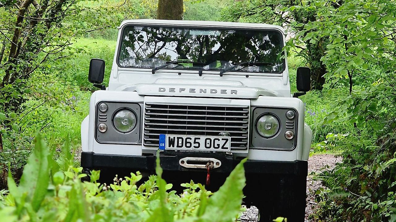 Front view of a Defender. 
