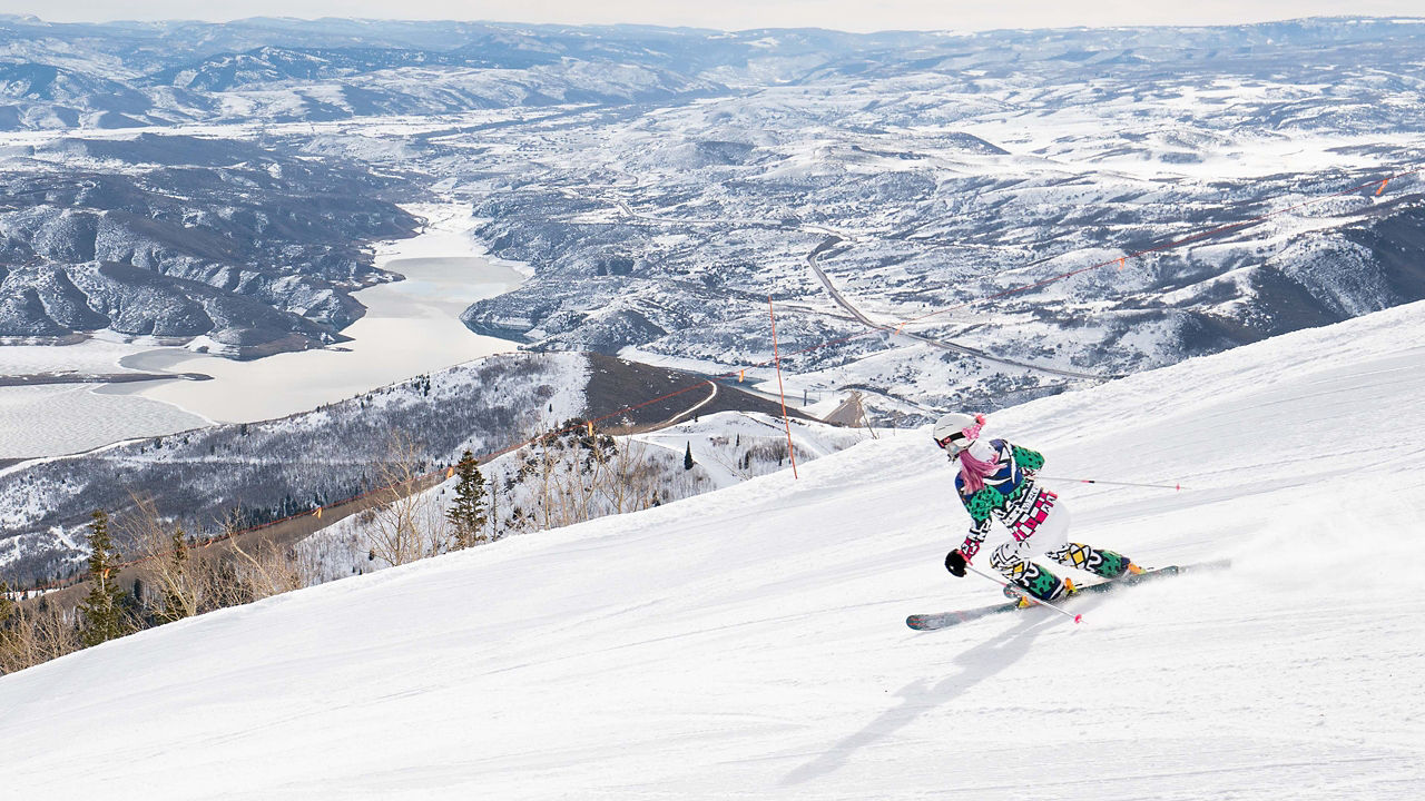 Person skiing on snow