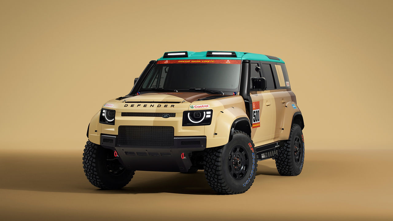 Defender Dakar front 3-4th side view