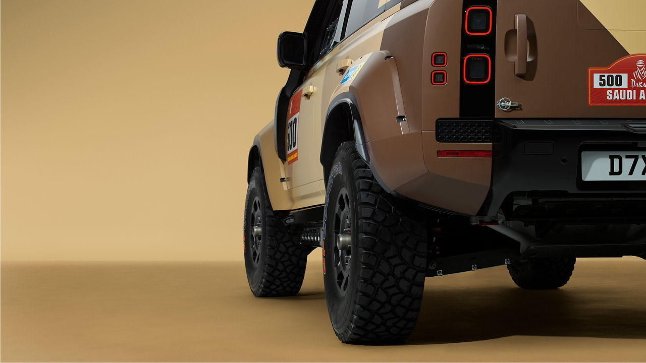 Defender Dakar lower view of tyre