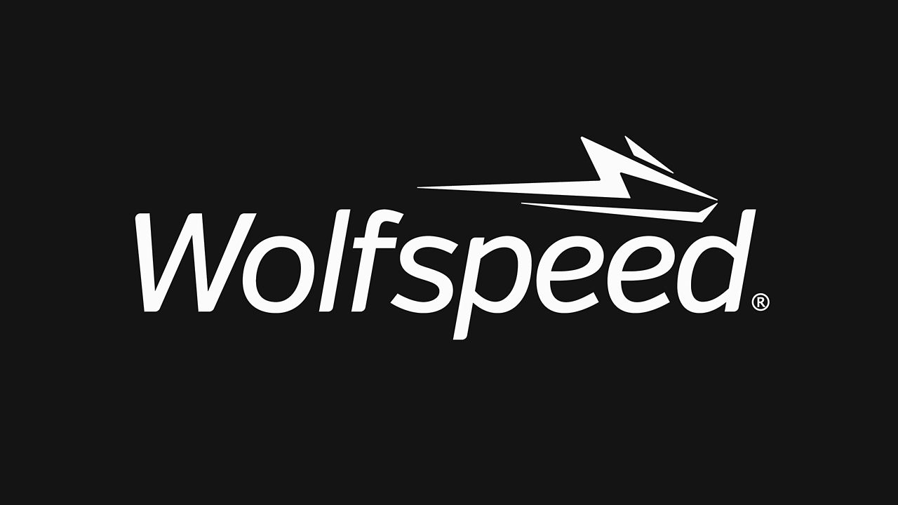 Wolfspeed logo on dark