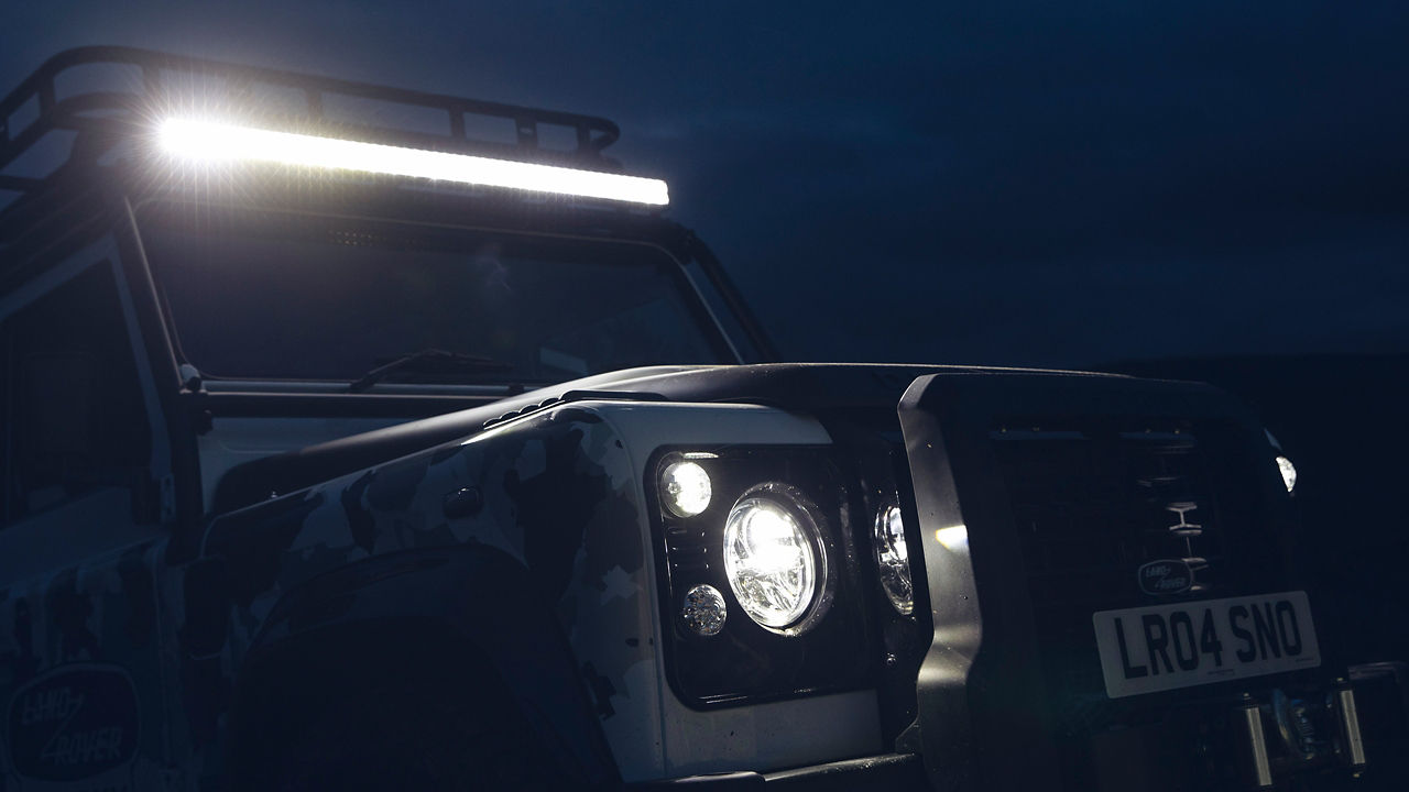 Defender Headlights On