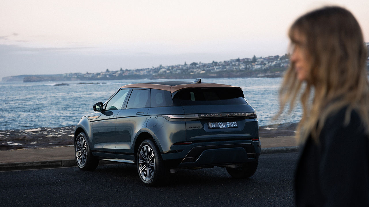 Range Rover sea side view