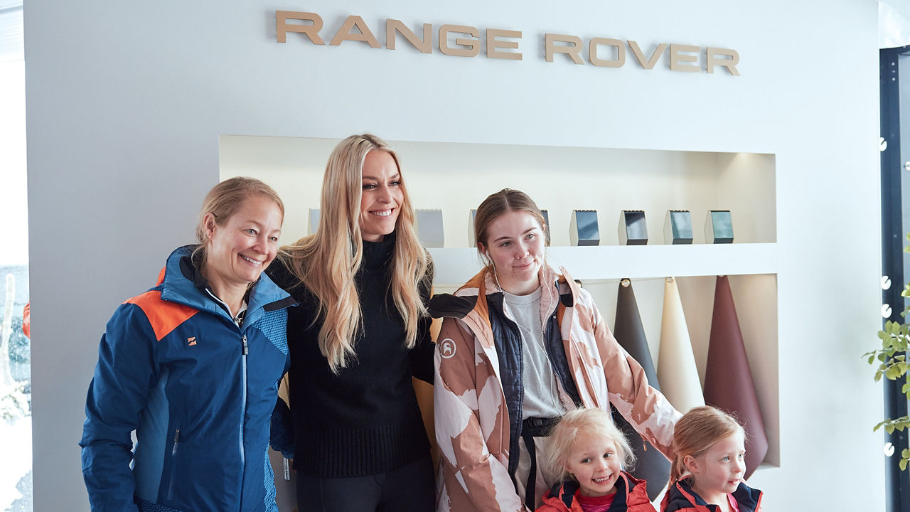 Lindsey Vonn pictured with a group