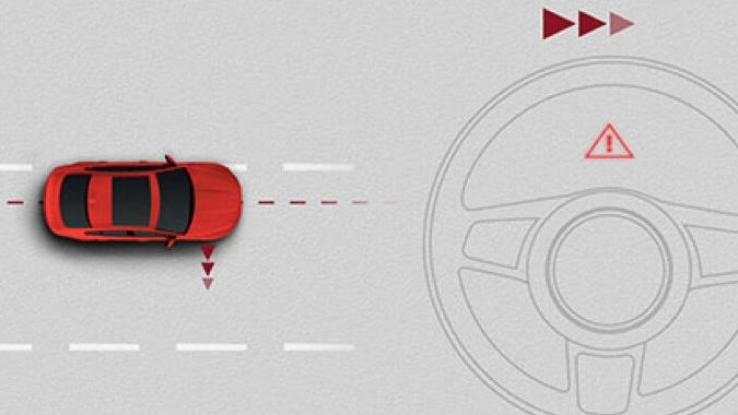 Jaguar lane keeping assist and driver condition monitor