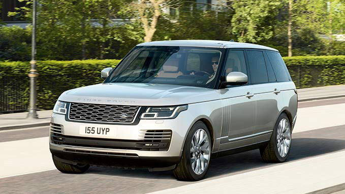 Range Rover Phev driving down the road