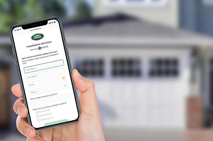 Land Rover installation locator on phone