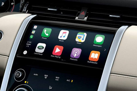 Infotainment system showing Apple Car Play