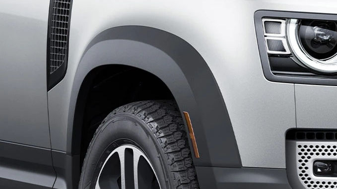 Land Rover Defender with wheel arch protection