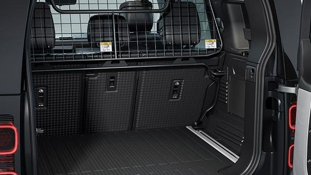 Land Rover Defender with cargo space section in the cabin