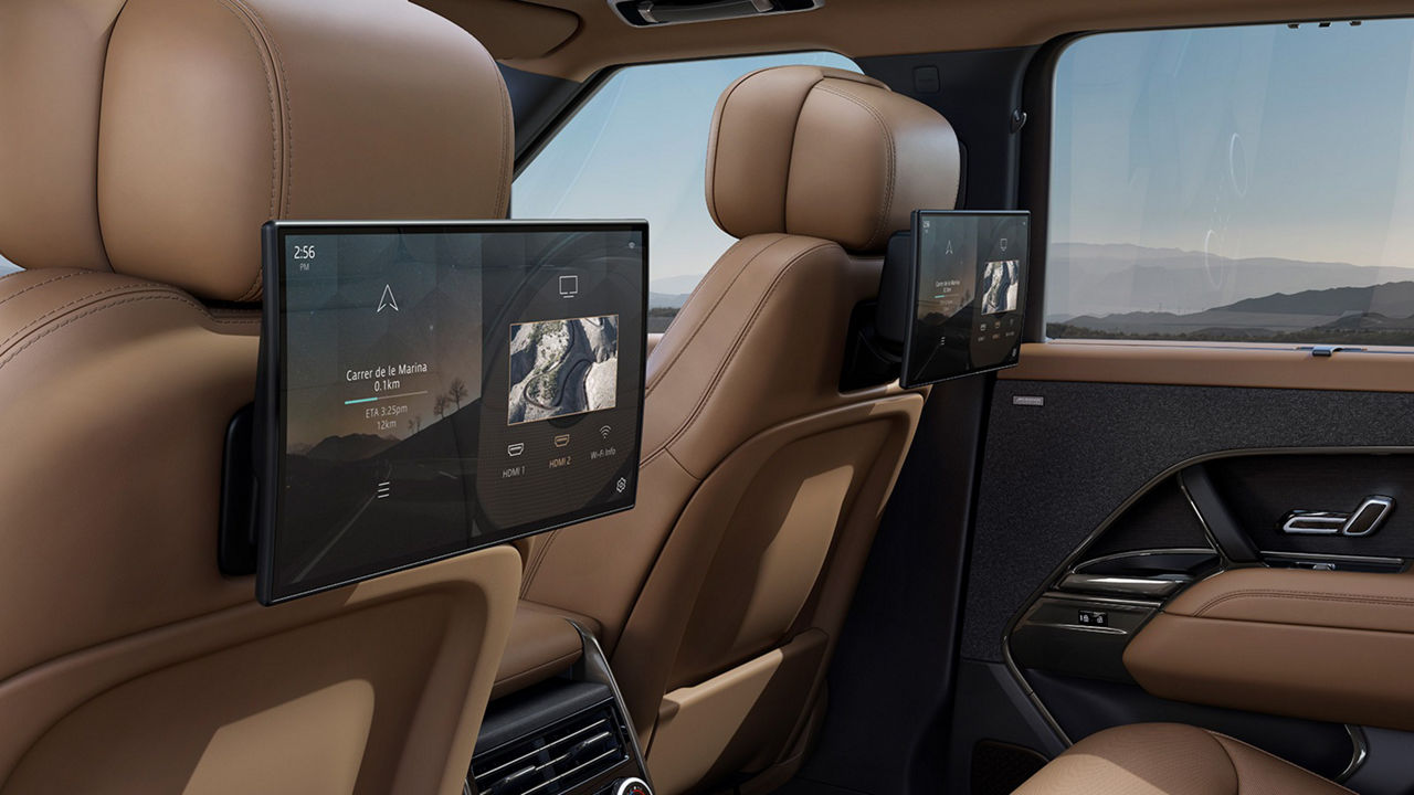 New Range Rover Sport with rear seat entertainment screens