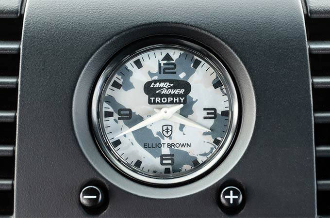 Range Rover interior Elliot Brown analogue clock