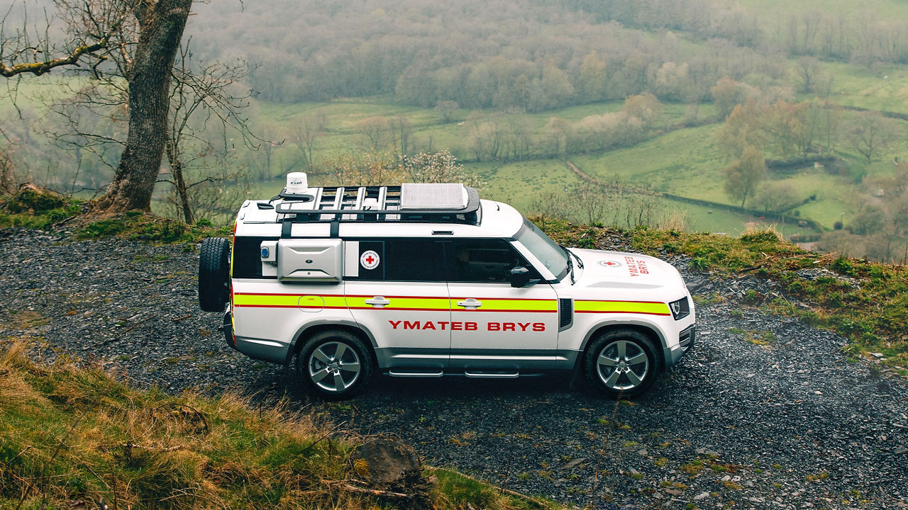 Queen's Defender on active service in the countryside