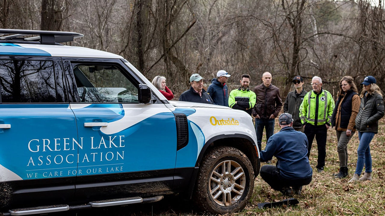 Green Lake Association Logo on Defender