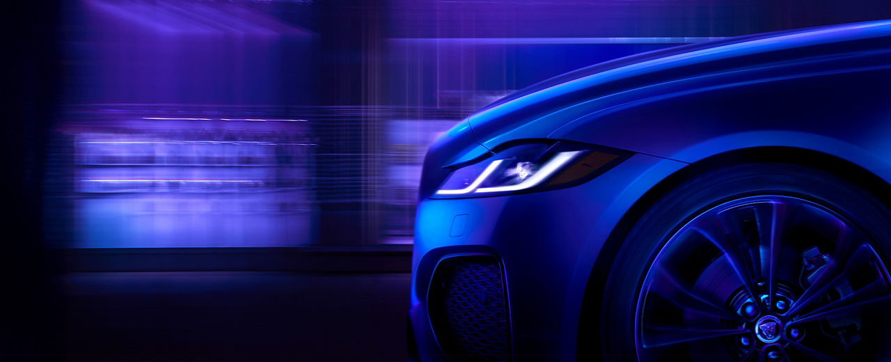 Profile image of a Jaguar front headlight