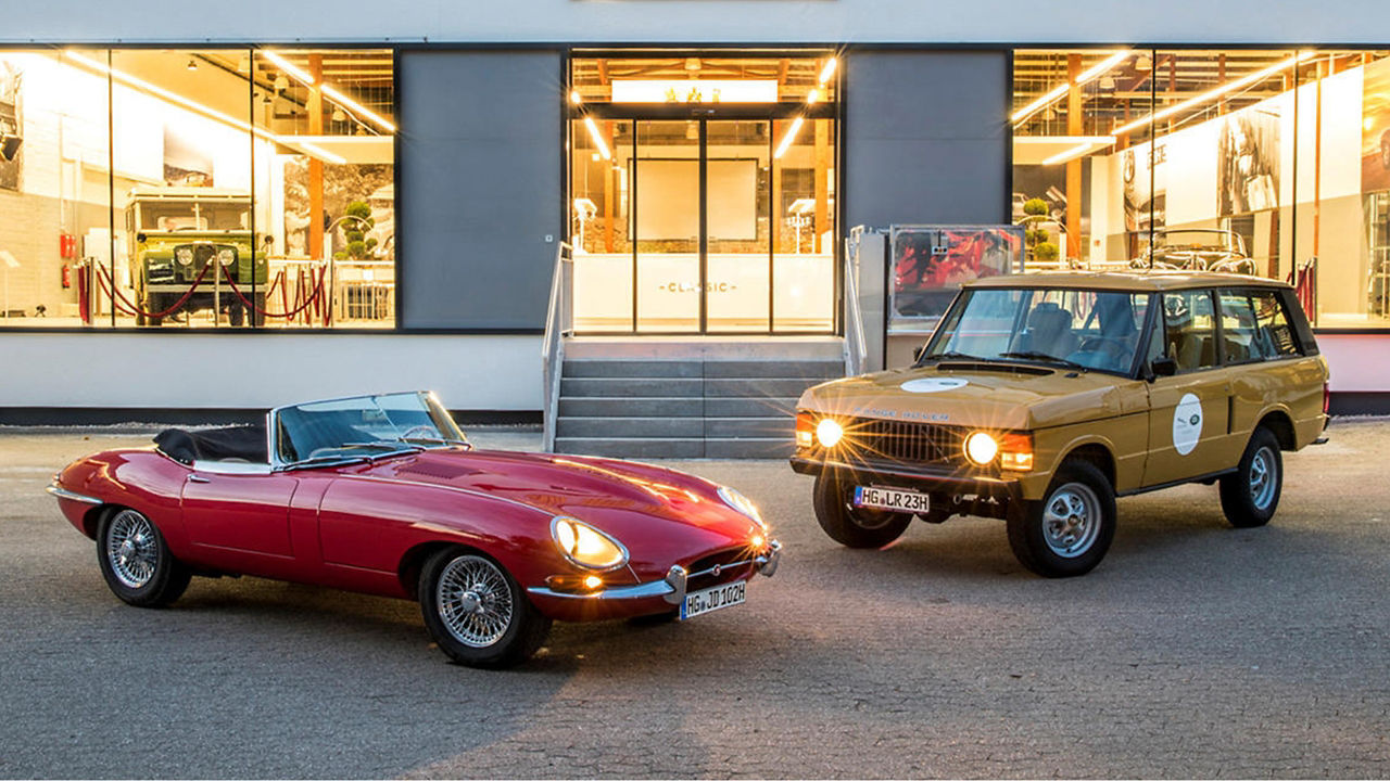 Vintage shot of Jaguar and Land Rover