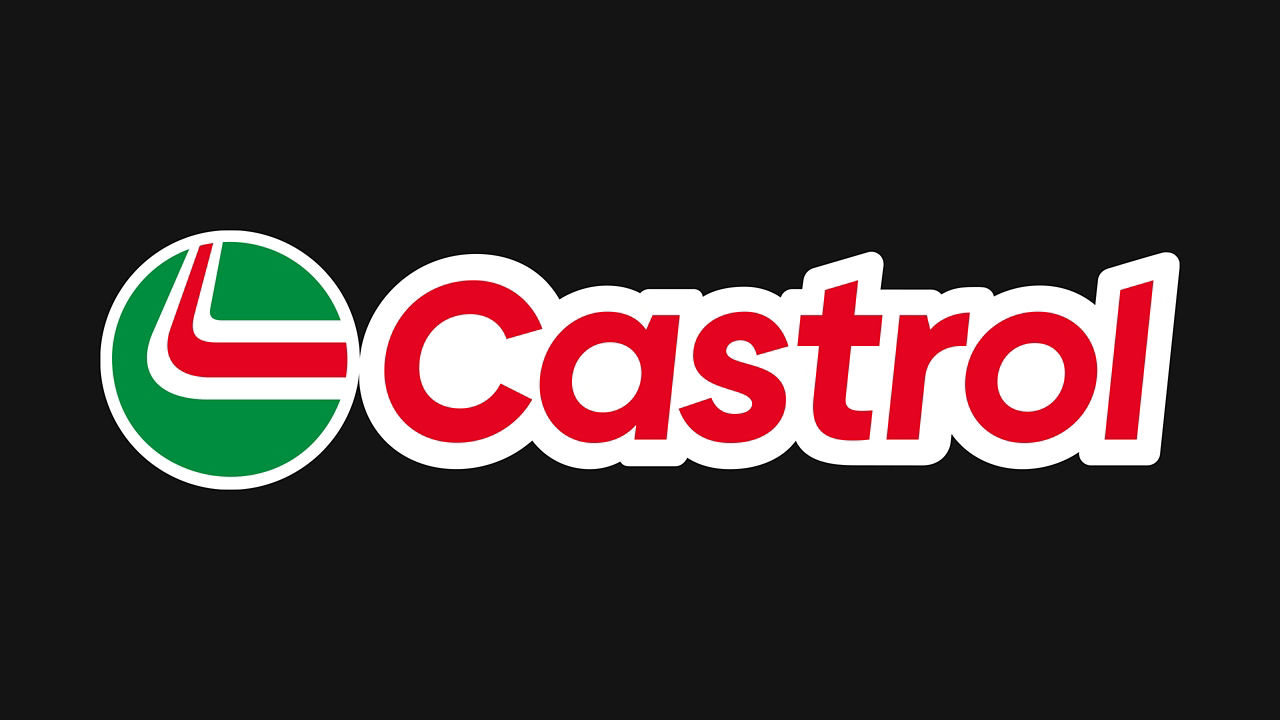 Castrol logo on dark