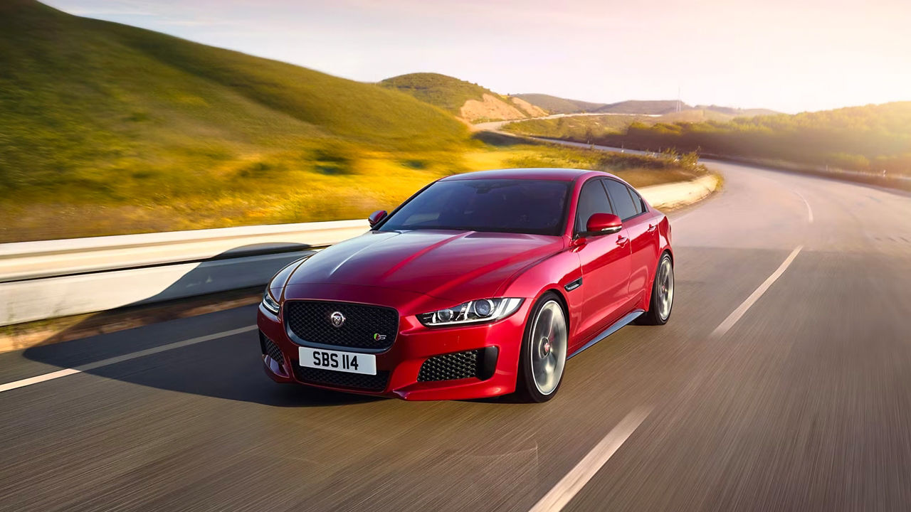 Jaguar XE Running on Highway