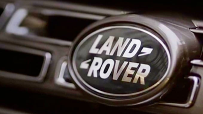 Land Rover Badge on the Vehicle Grill 