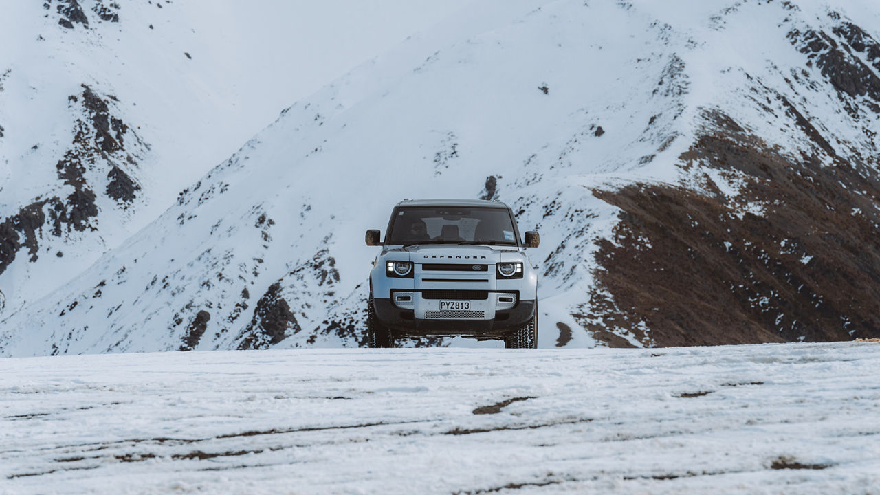 Defender 130 in snow