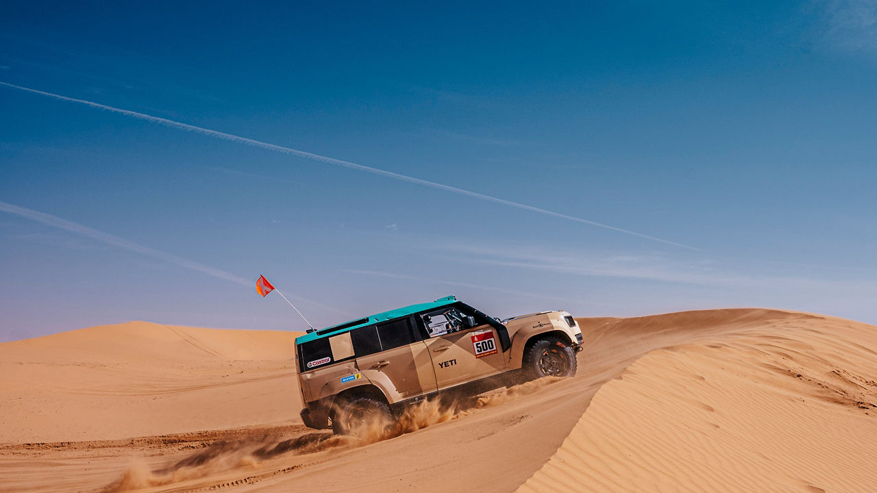 Defender Rally In Sand