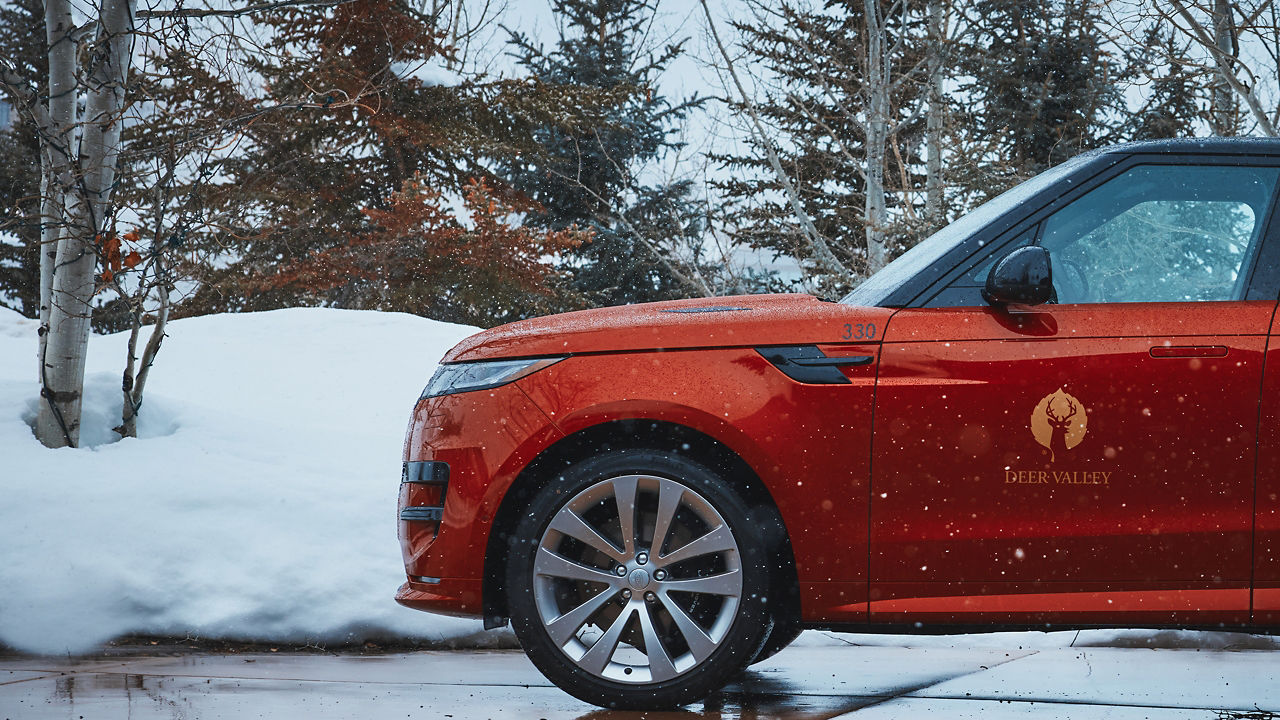 Car parked in the snow