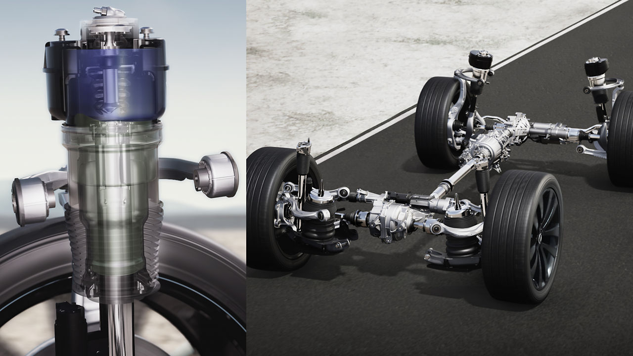 Range Rover Sport dynamic air suspension detail