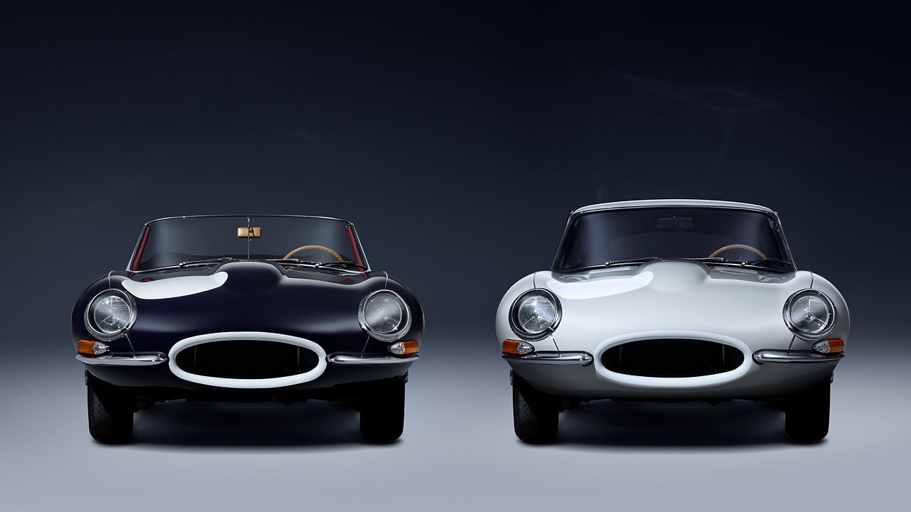 Black & White E-Type Models Front View