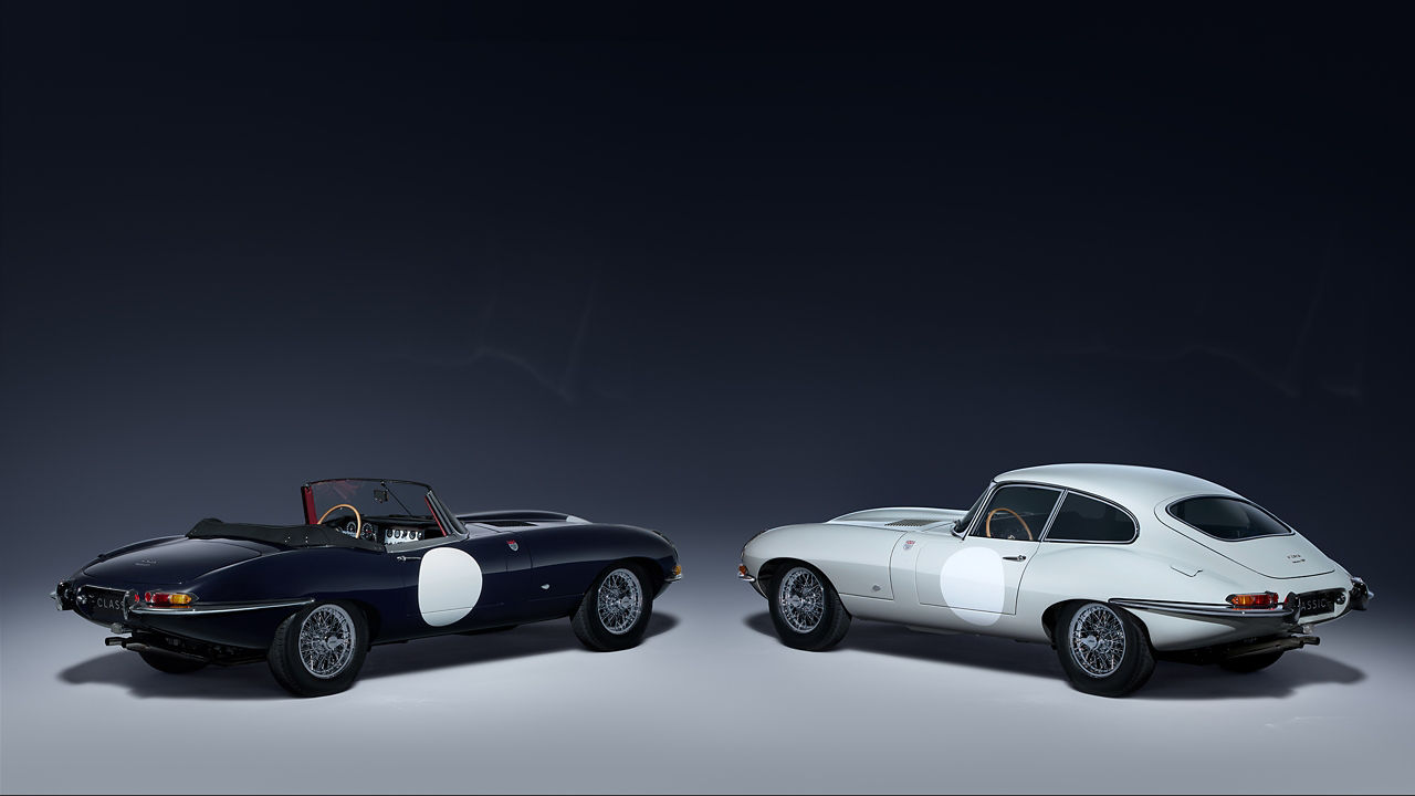 Black & White E-Type Models Back Profile