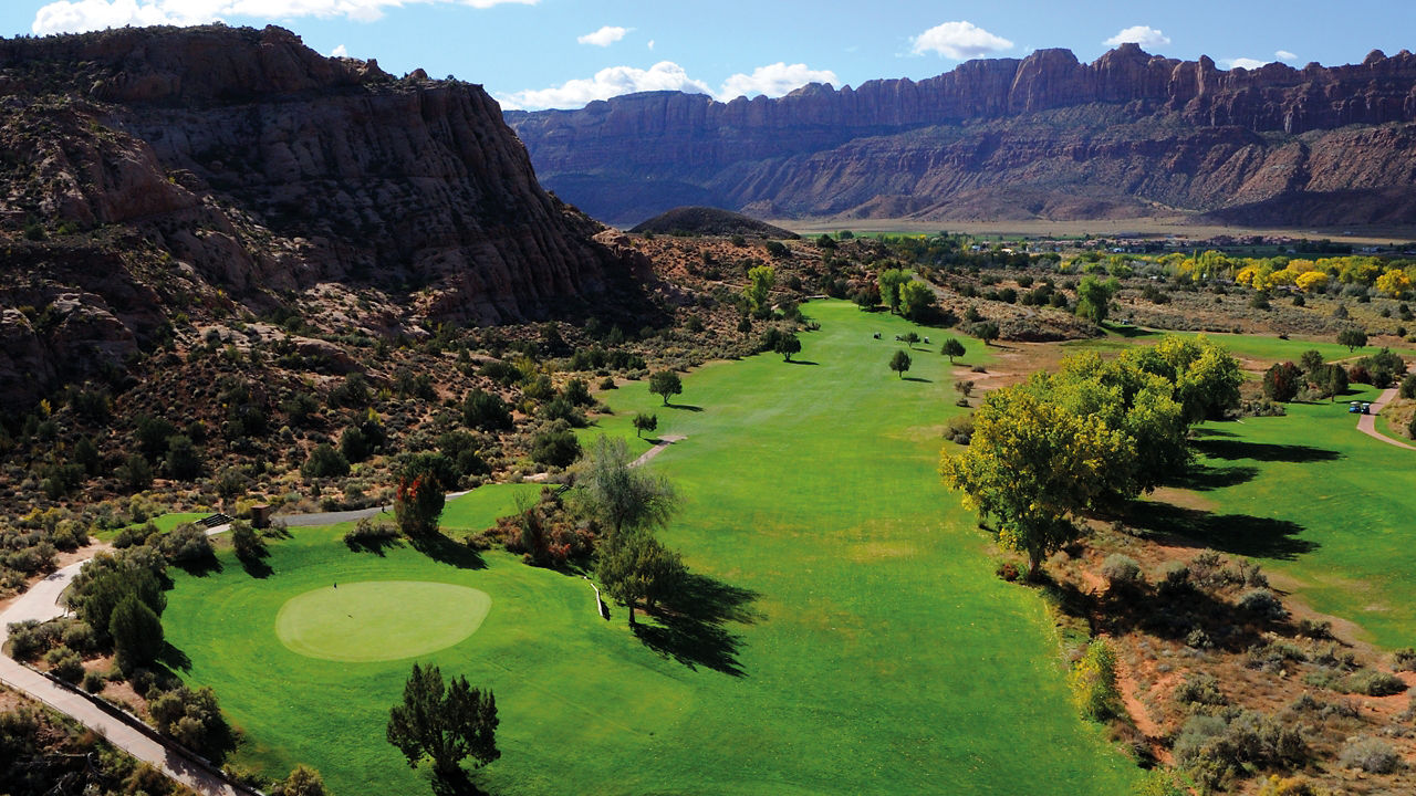 Golf course at Adventure Travel Accommodation