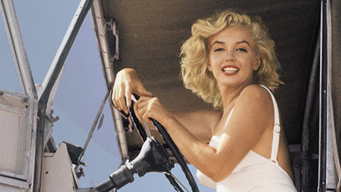A lady in the car