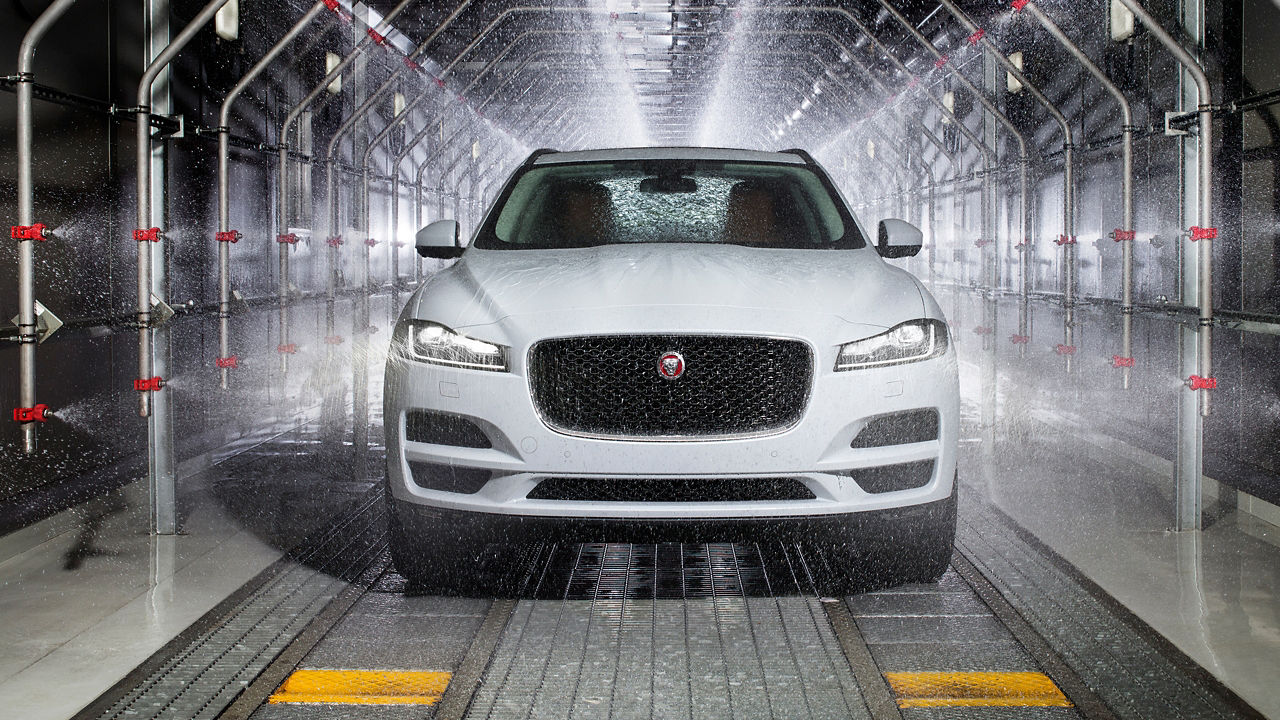 Jaguar F-Pace car wash