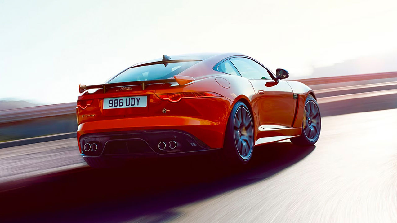 Jaguar F-TYPE  running on road