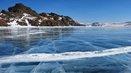 An ice lake in Russia