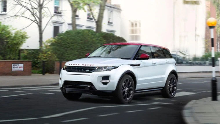 Range rover evoque on road