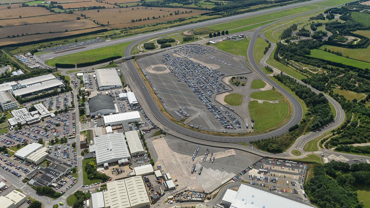 Jaguar car plant arial view 