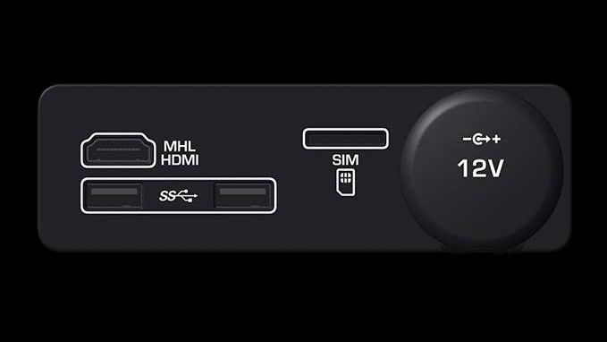 hdmi usb and sim sockets