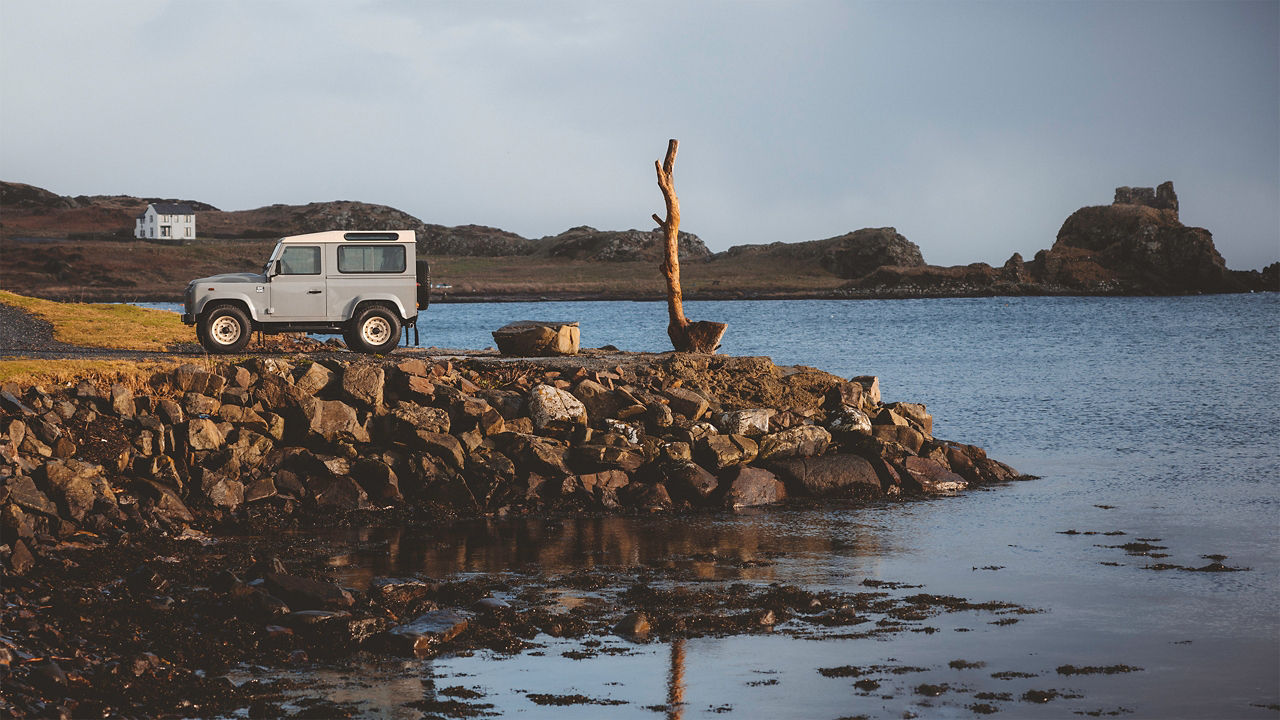 Defender near the lake