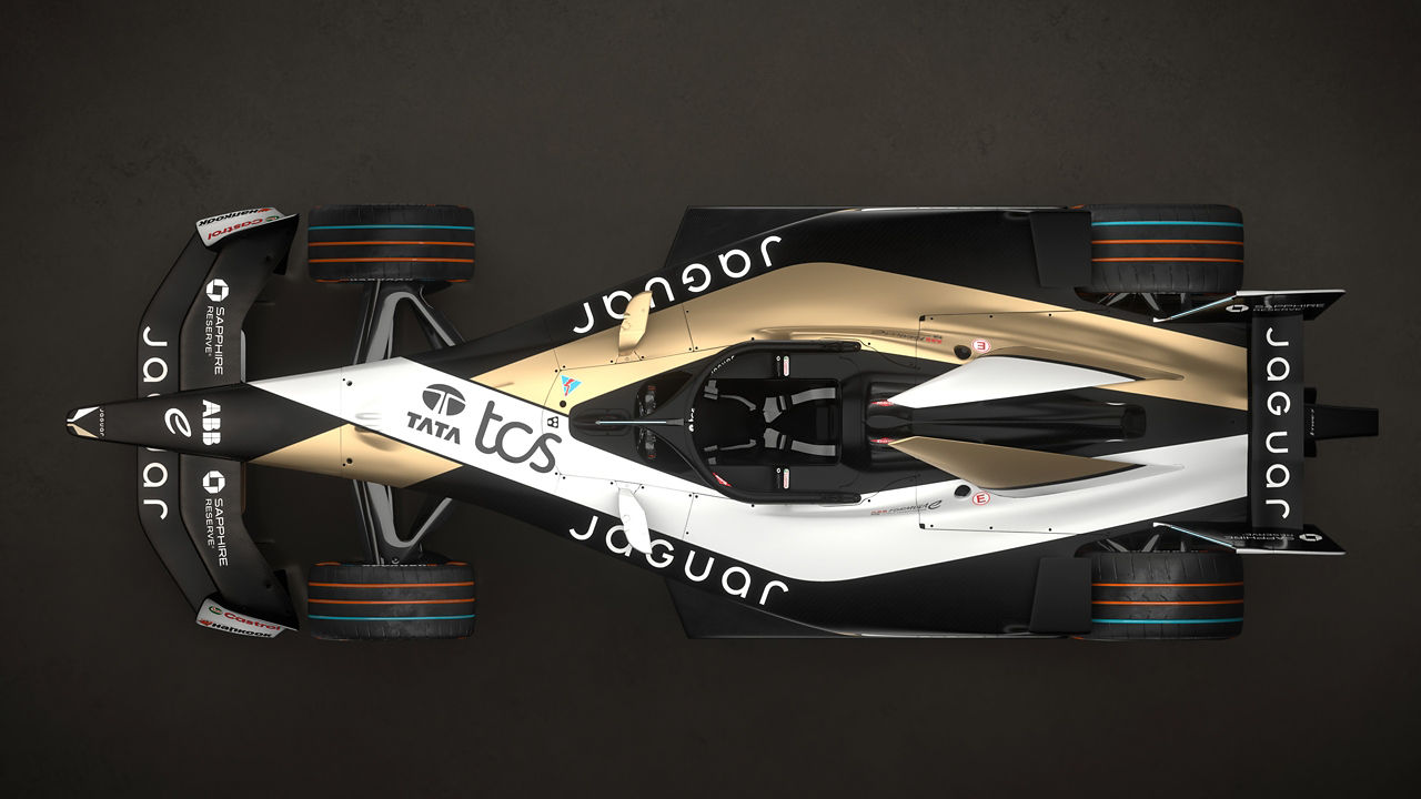 Top View of Jaguar Race Car.