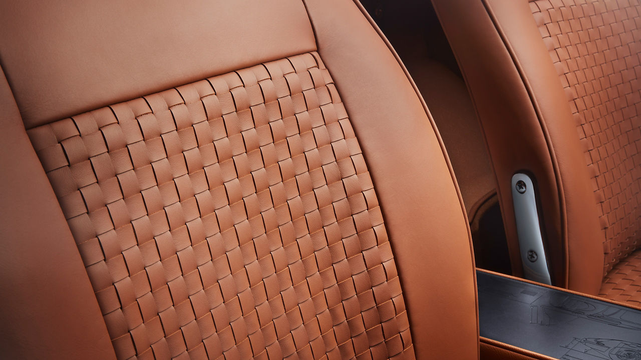 Jaguar Classic E-type side view of driving seat
