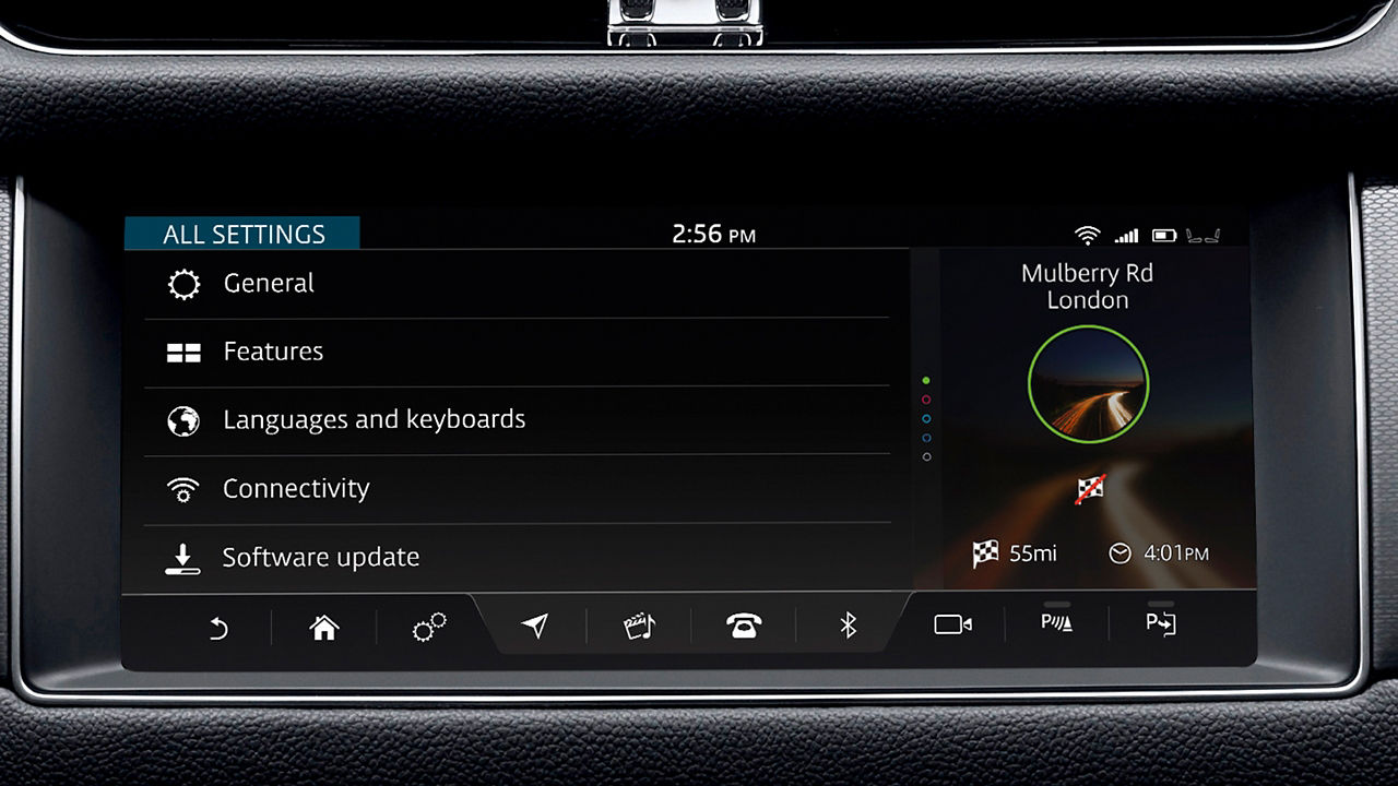 Jaguar XE infotainment Screen Setting