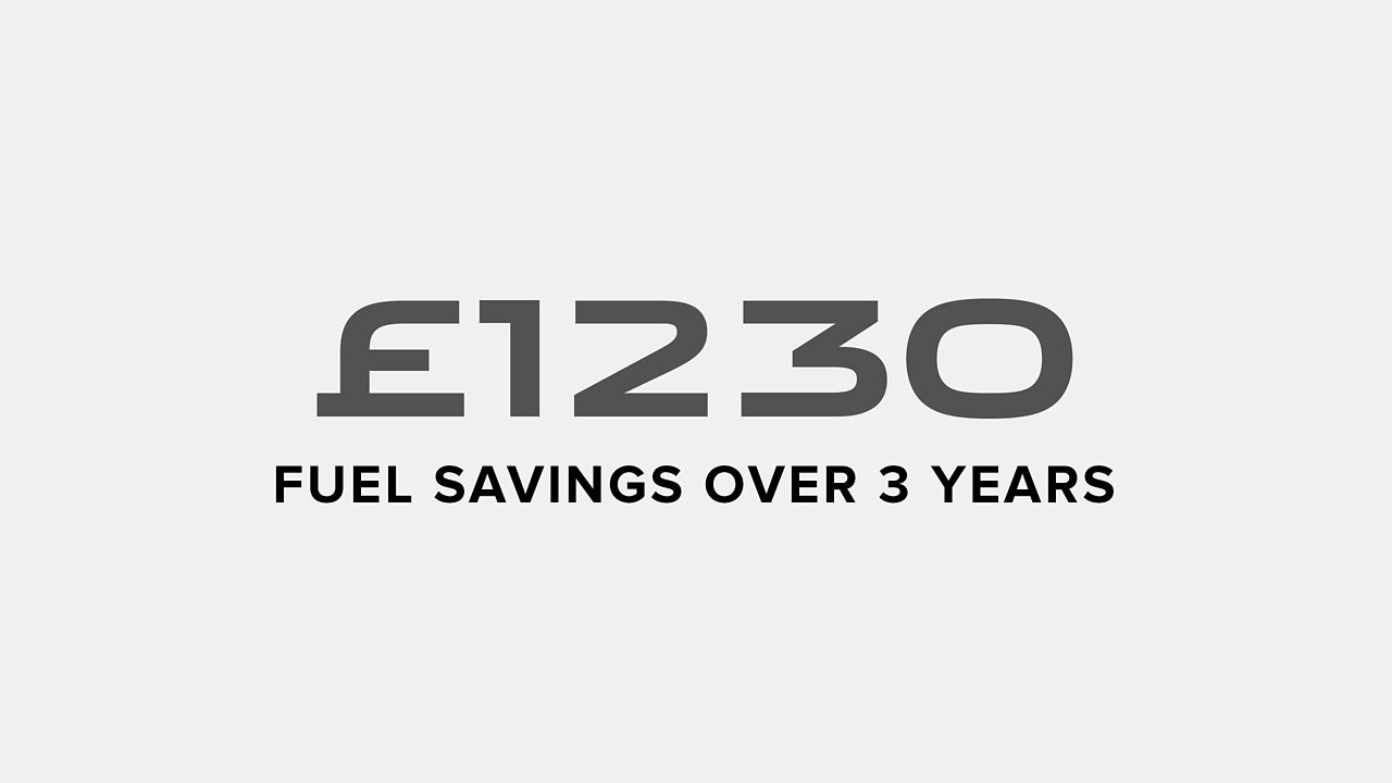 Fuel saving text icon