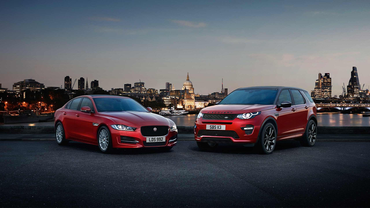 Jaguar XF(left) and Discovery Sport (right)
