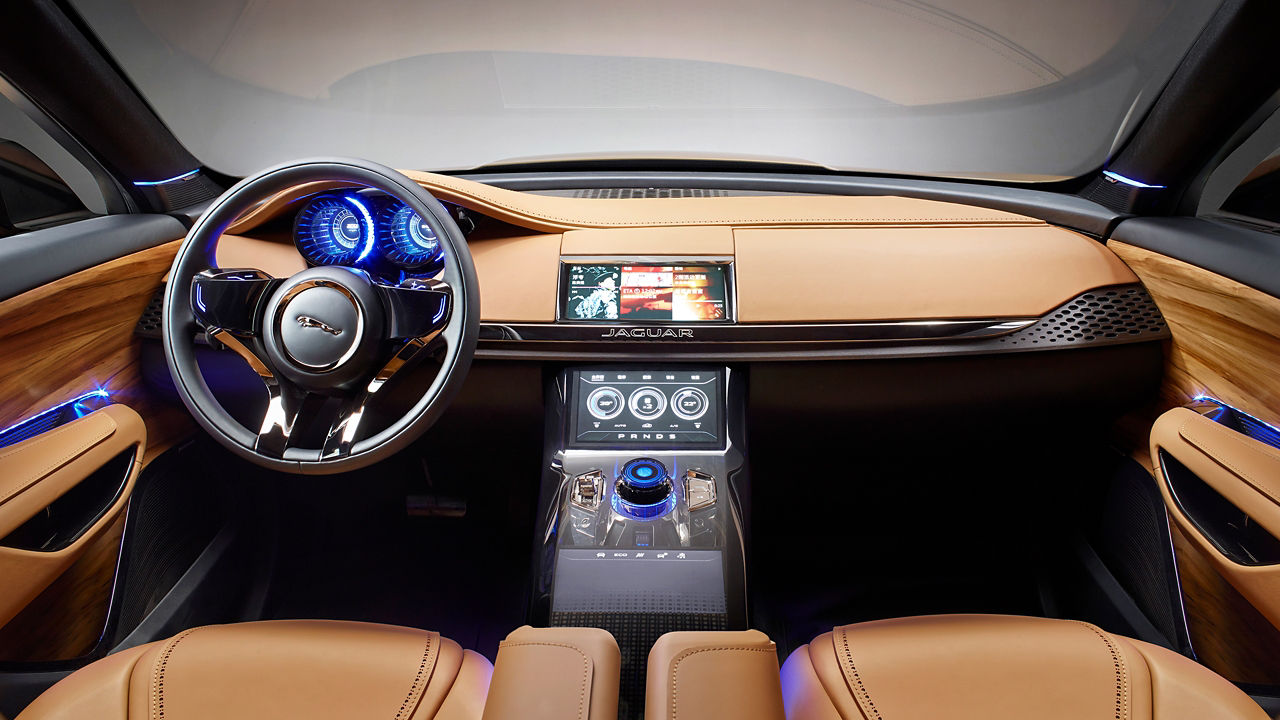 Close View of Jaguar CX17 China Interior