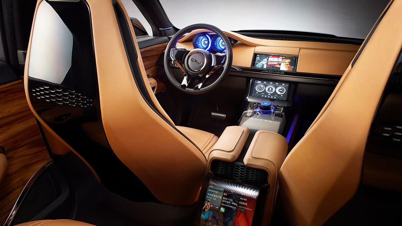 Close View of Jaguar CX17 China Interior