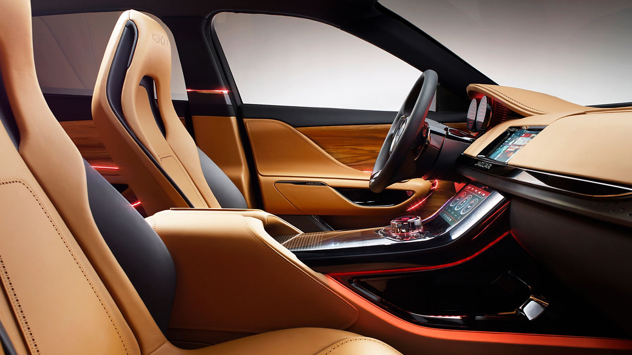 Jaguar interior and seat details 